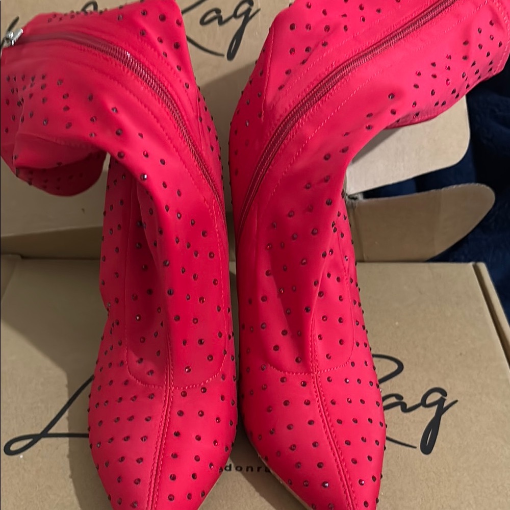 Red Studded Women's Boots